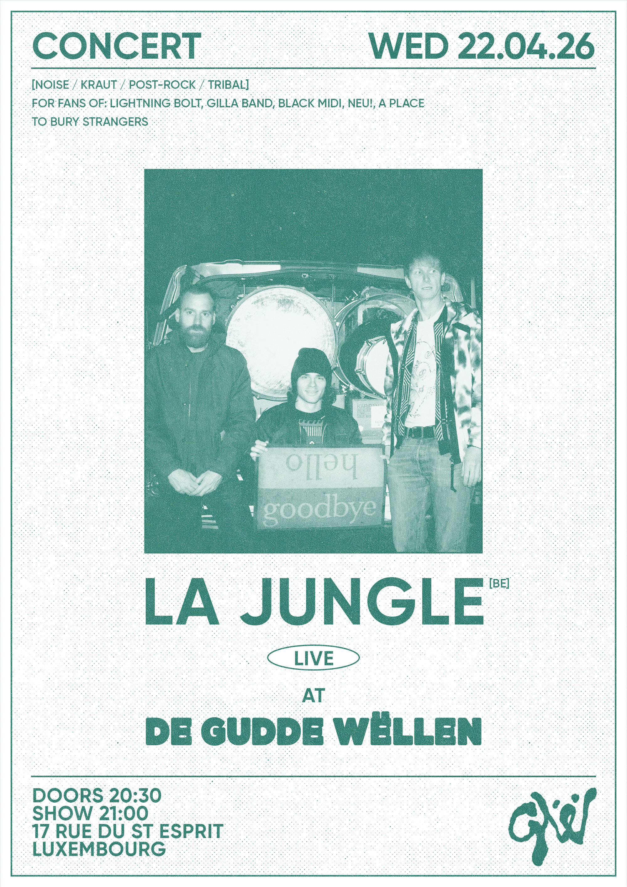Veranstaltungsbild für LA JUNGLE at De Gudde Wëllen